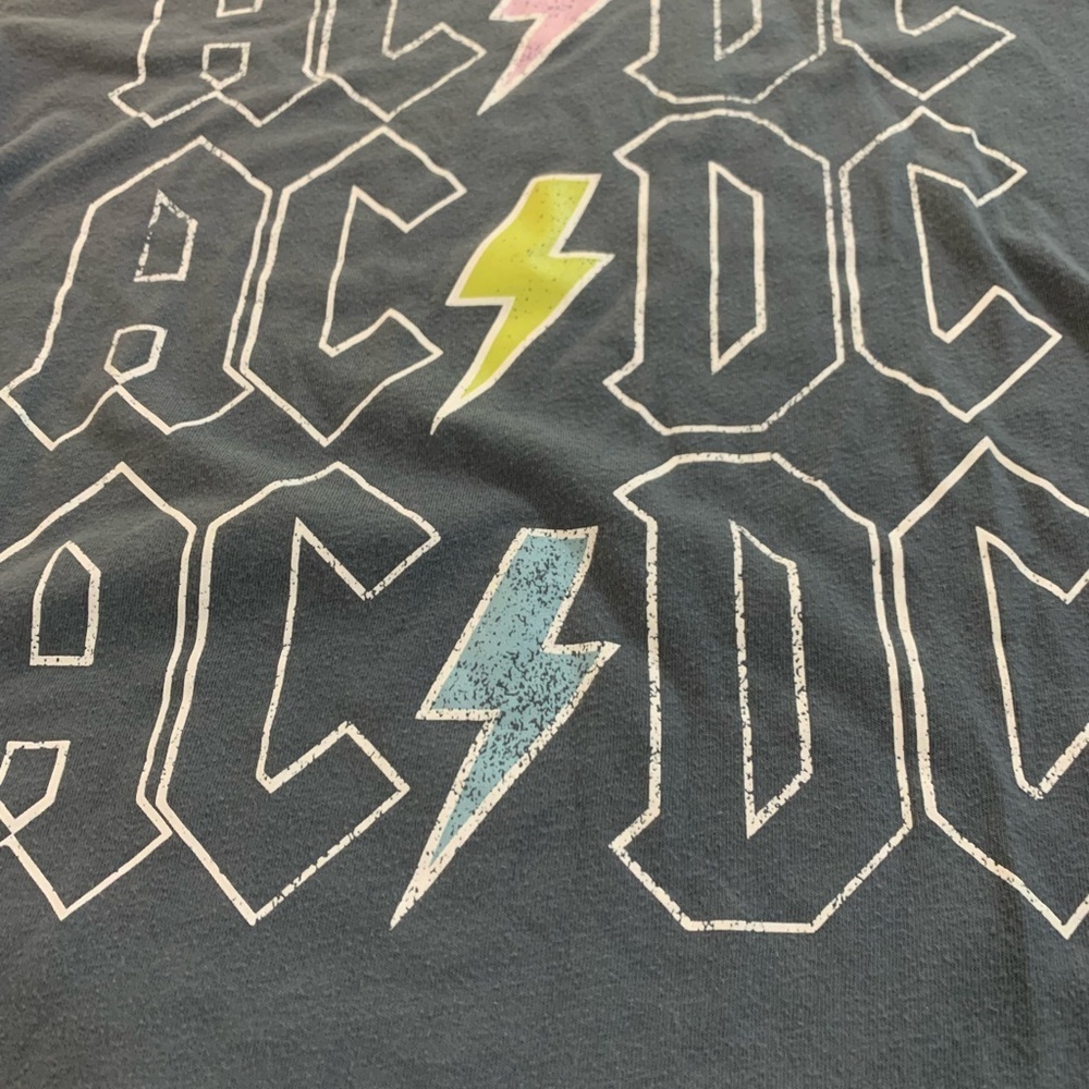 AC/DC Black and White Logo Tee Unisex - Picture 5 of 8